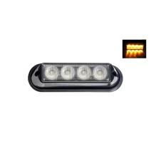 LED signalinis švyturėlis 12/24V oranžinis R65 R10 L2298-ALR