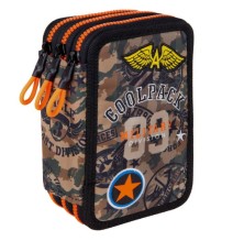 Forminis trijų skyrių penalas su priedais CoolPack Jumper 3 Badges Boys