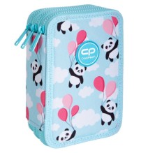 Forminis trijų skyrių penalas su priedais CoolPack Jumper 3 Panda Ballons