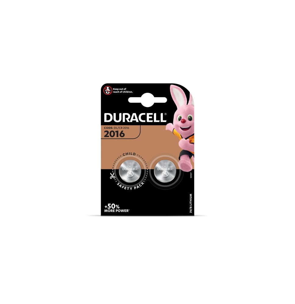 Baterijos DURACELL 2016, 2vnt.