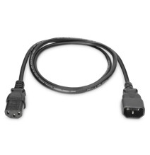 Digitus AK-440201-018-S Power Cord Extension Cable, C14-C13M/F, 1.8m, Black