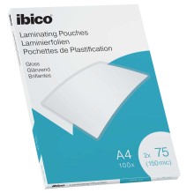 Laminavimo vokeliai Ibico, A4, 216x303 mm, 75 mik., blizgūs, 100 vnt.