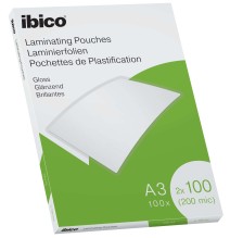 Laminavimo vokeliai Ibico, A3, 303x426 mm, 100 mik., blizgūs, 100 vnt.