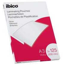 Laminavimo vokeliai Ibico, A3, 303x426 mm, 125 mik., blizgūs, 100 vnt.