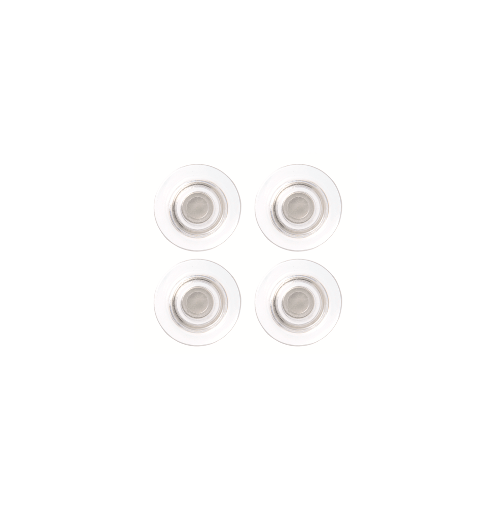 Stiklinės lentos magnetai NOBO CLEAR, 4 vnt./pak., 32 mm, skaidrūs