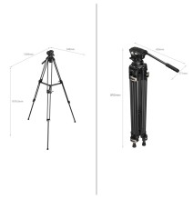 SmallRig 3751 Heavy Duty Fluid Head Tripod AD 01