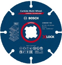 Pjovimo diskas medienai BOSCH Expert Carbide Multi Wheel X-Lock 125mm