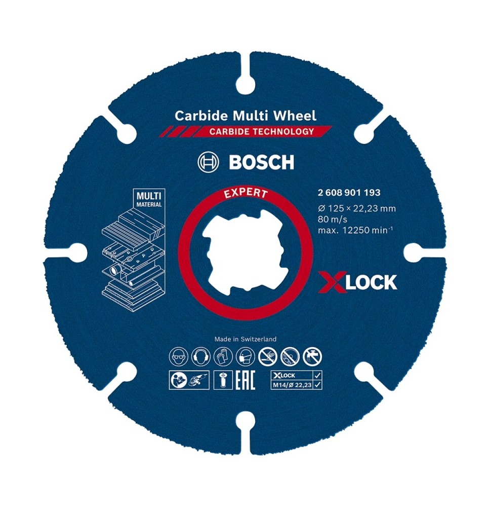 Pjovimo diskas medienai BOSCH Expert Carbide Multi Wheel X-Lock 125mm