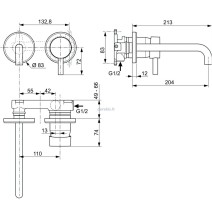 Potinkinis praustuvo maišytuvas Ideal Standard CERALINE A6938