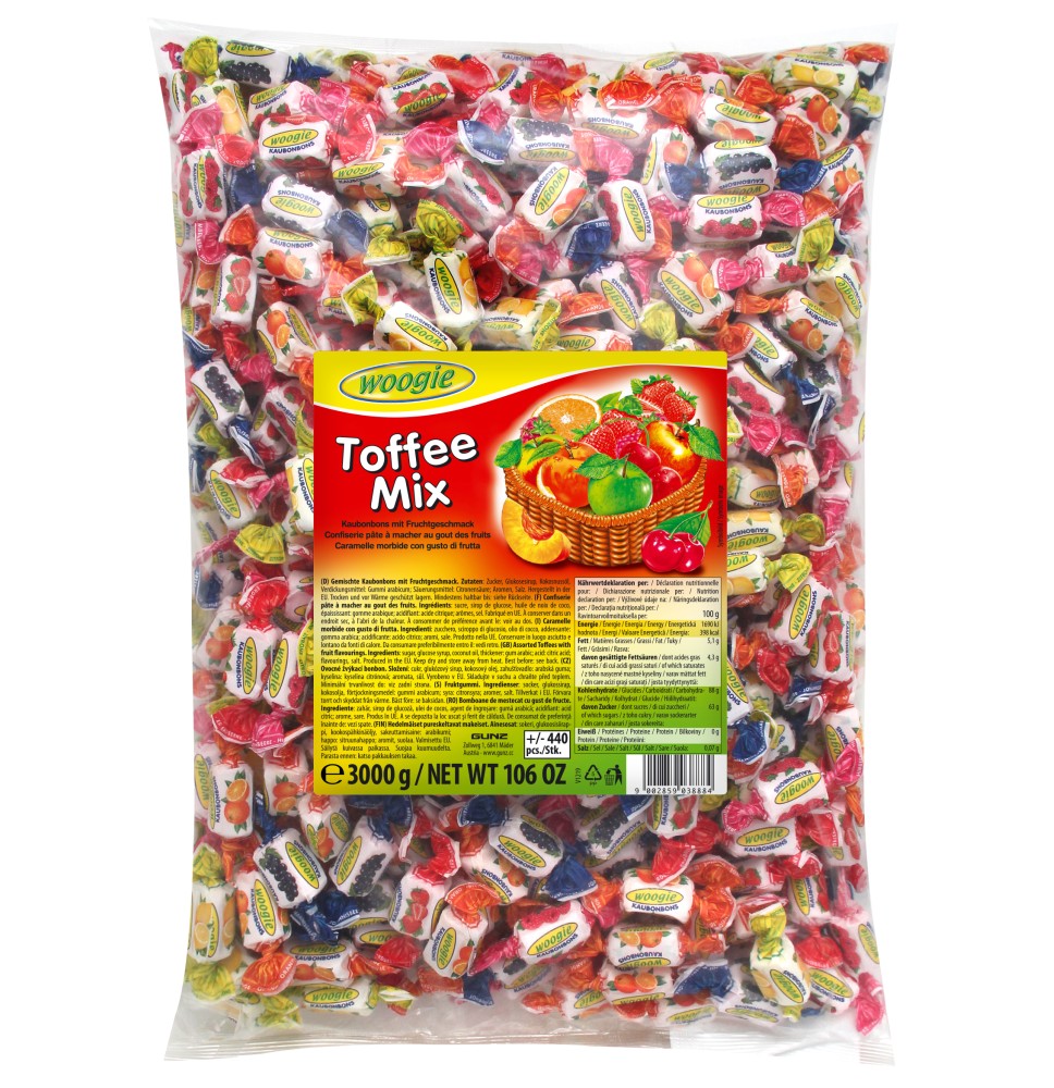 Saldainiai WOOGIE, Toffee mix, 3 kg