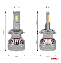 LED lemputės H7 50W FULL Canbus 9-48V 4500lm