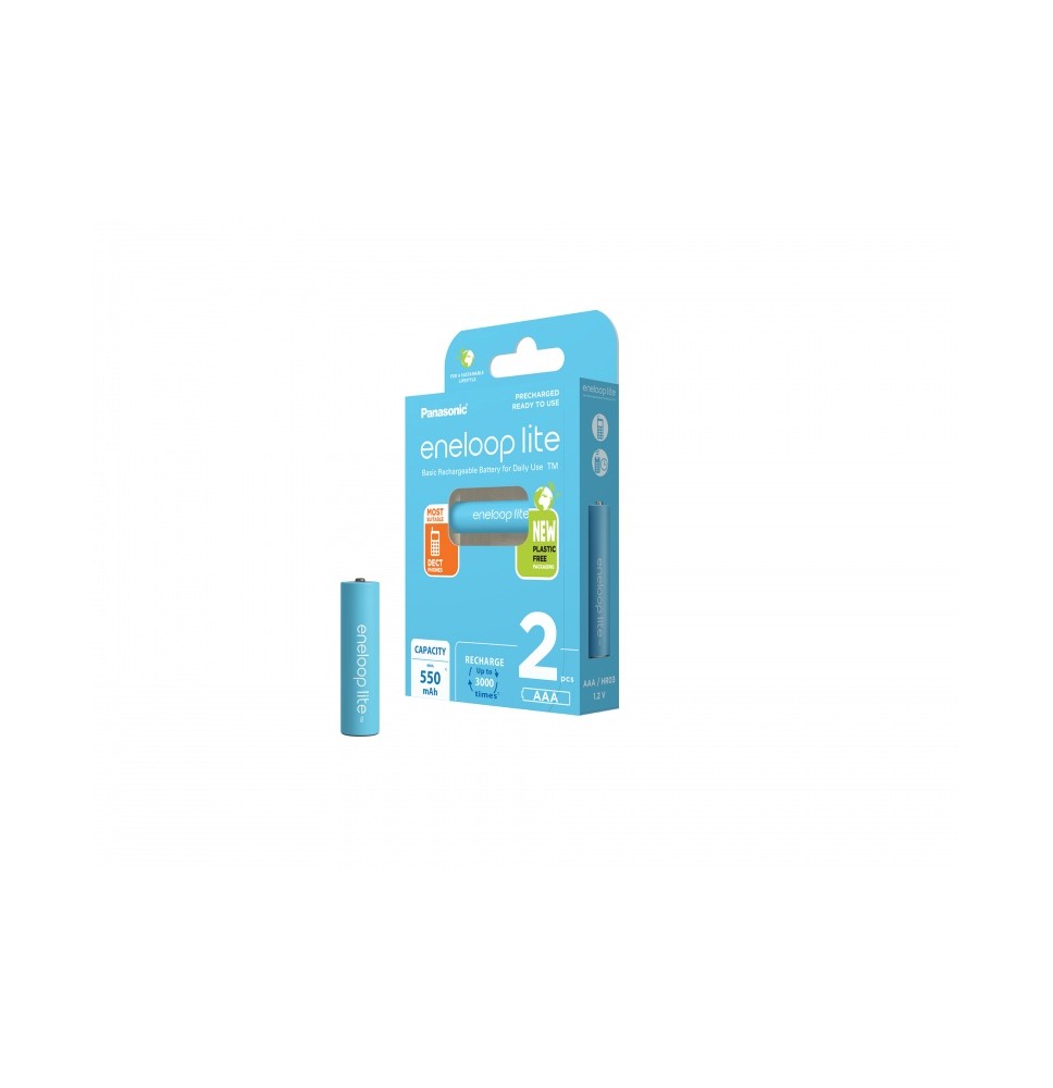 Panasonic eneloop rechargeable battery Lite AAA 550 2BP