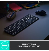 Logitech MX Keys Combo for Business Gen 2 Belaidė klaviatūra + pelė +Atrama riešui, US Int, Graphite