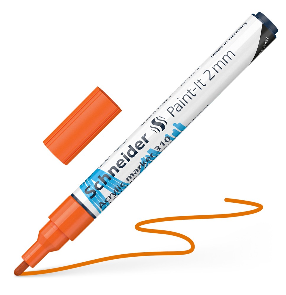 Žymeklis akrilinis Paint-lt 310 2mm orange