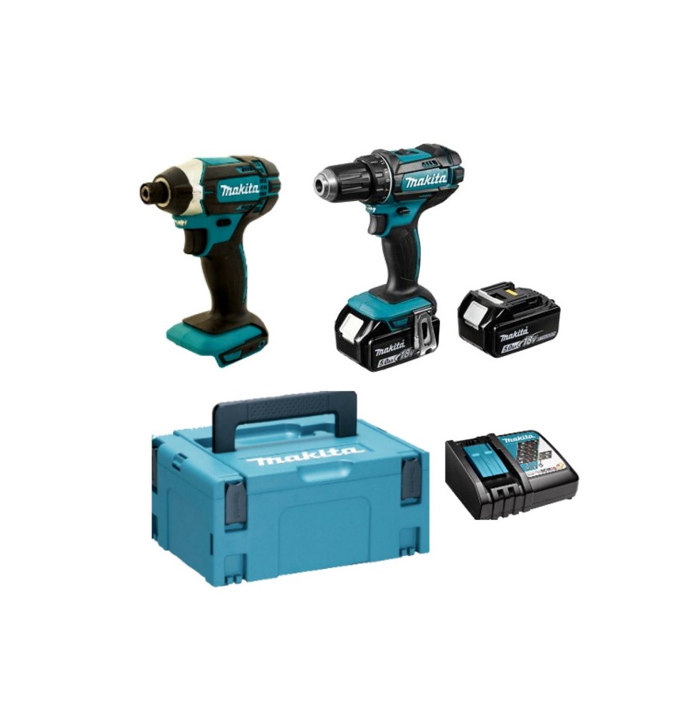 Akumuliatorinių įrankių komplektas MAKITA DLX2127T+