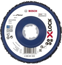 Metalo paviršių valymo diskas BOSCH N377 Metal X-Lock 125mm