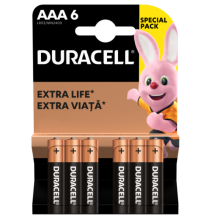 Baterijos DURACELL AAA, LR03, 6vnt