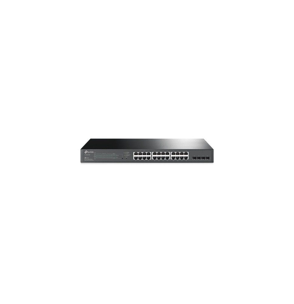 TP-Link JetStream 28-Port Gigabit Smart PoE Ethernet šakotuvas su 24-Port PoE+