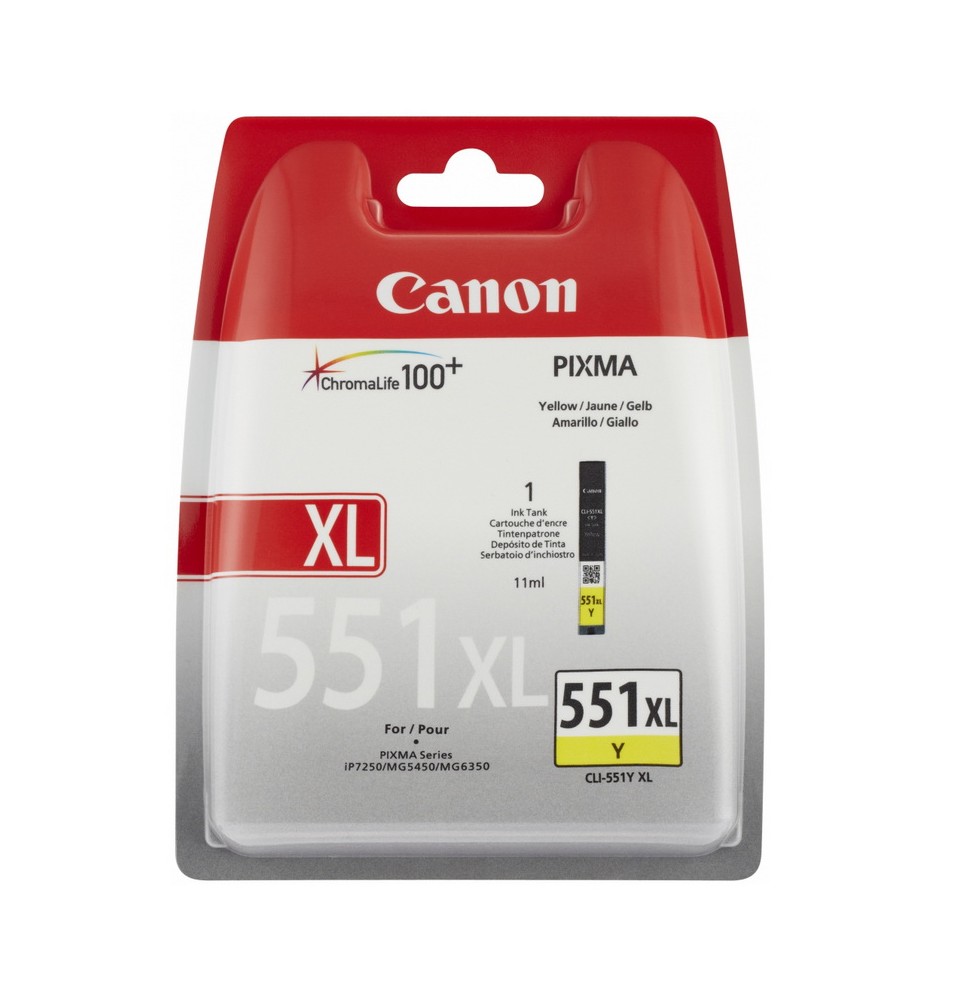 Canon CLI-551XL (6446B001), geltona kasetė rašaliniams spausdintuvams