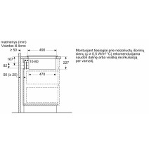 Įmontuojama indukcinė kaitlentė su integruotu gartraukiu Bosch PVS811B16E