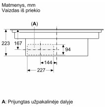 Įmontuojama indukcinė kaitlentė su integruotu gartraukiu Bosch PVS811B16E