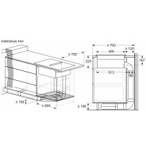 Įmontuojama indukcinė kaitlentė su integruotu gartraukiu Bosch PVS811B16E