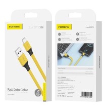 Foneng X96 USB-A to USB-C cable 2.4A, 1m (yellow)