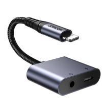 Joyroom 2-in-1 Audio adapter SY-L01 Lightning to 3.5mm + Lightning (black)