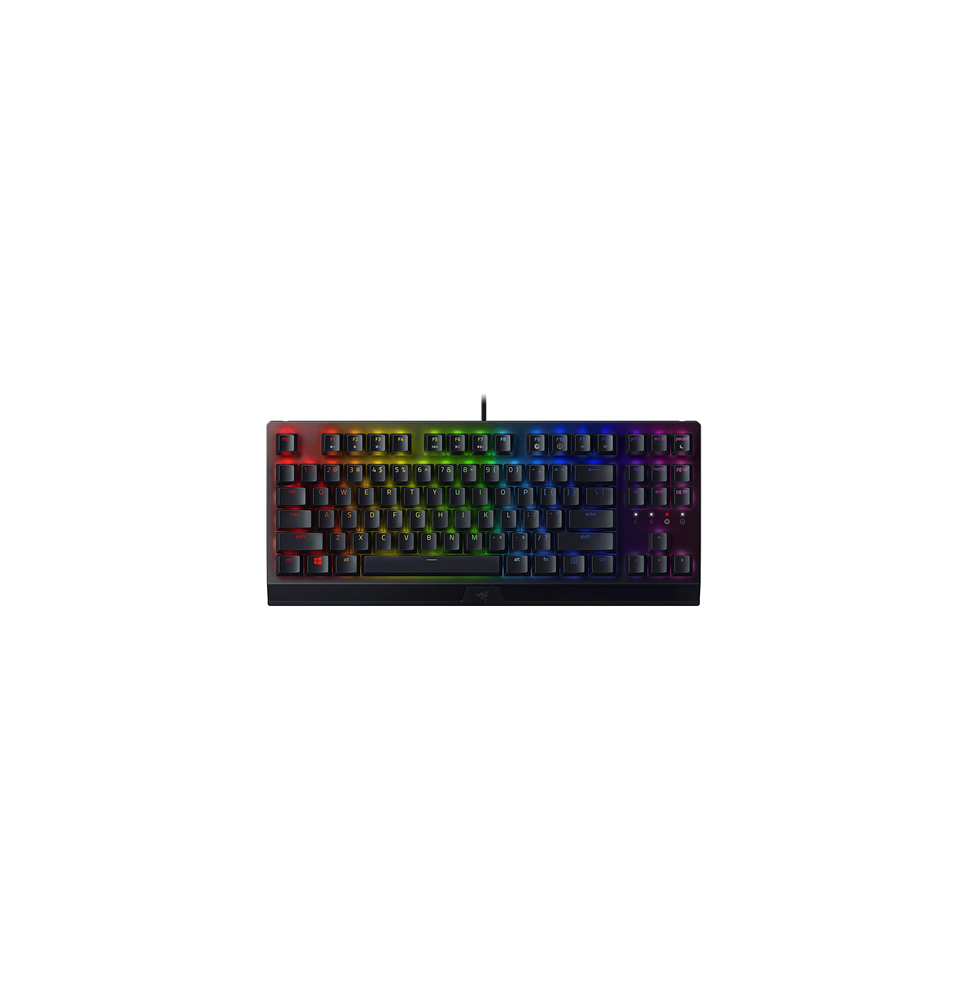 Razer Blackwidow V3 Tenkeyless Laidinė žaidimų klaviatūra, RGB LED, USB, US, Green Switch, Juoda