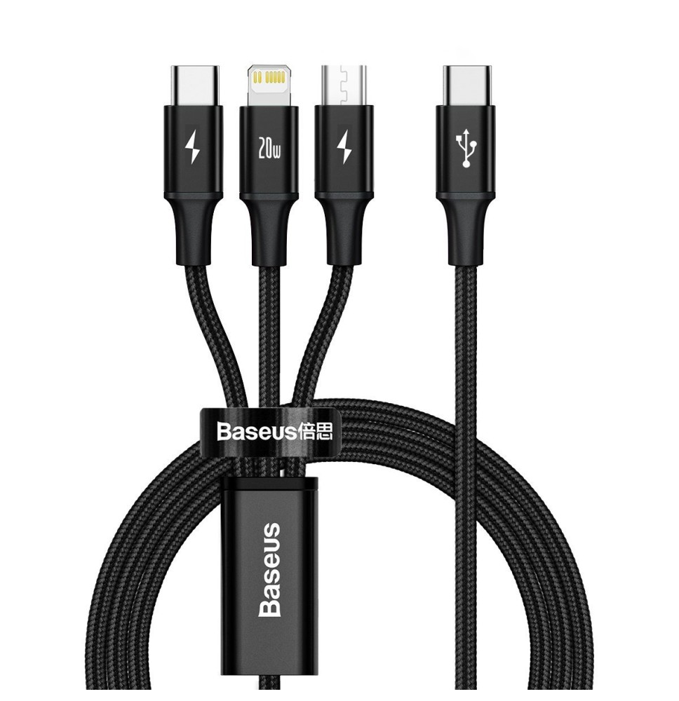 Baseus Rapid Series 3-in-1 1.5 m 20W USB-C to Lightning