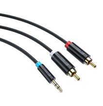 Vention 3.5mm Male to 2x Male RCA Cable 3 m BCLBI Black