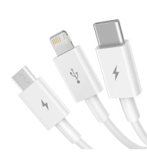 Baseus Lightning / USB Type C / Micro USB 3.5 A 1.5 m White