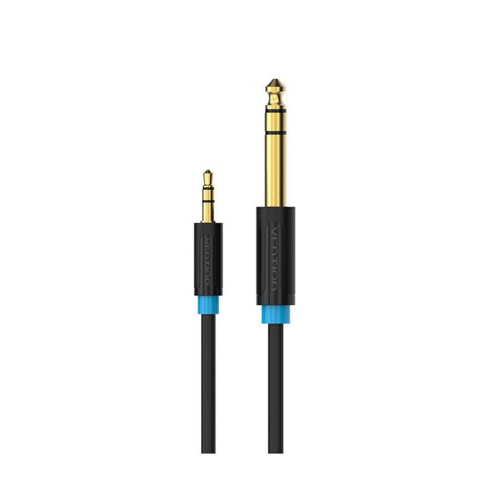 Vention BABBF 3.5mm TRS Male to 6.35mm Male Audio Cable 1m Black