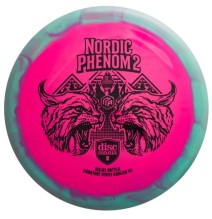 Diskgolfo diskas Distance Driver S-LINE PD NORDIC PHENOM 2 green/pink