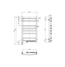 Elektrinis rankšluosčių džiovintuvas Navin Camellia 480800 Sensor, 10-507133-4880 (laidas kairėje)