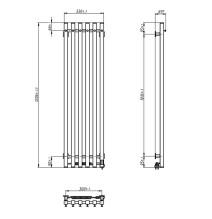 Elektrinis rankšluosčių džiovintuvas Navin Levante 3301200 Sensor, 12-857153-3312 (laidas kairėje)