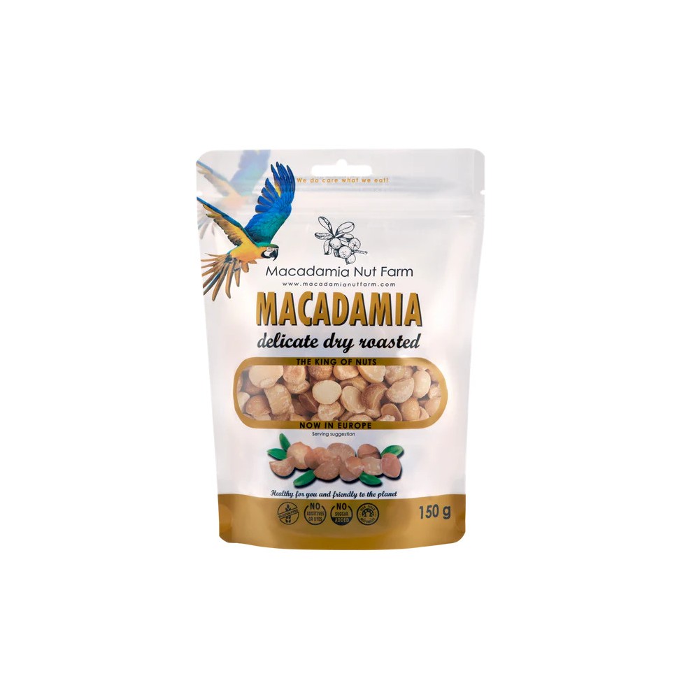 Makadamijų riešutai MACADAMIA NUT FARM, branduoliai, skurdinti, 150 g