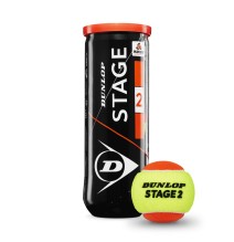 Teniso kamuol. DUNLOP STAGE 2 ORANGE 3-tube ITF