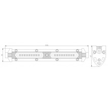 LED Žibintas Bar 27W  12V-24V Spot 186mm