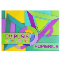 Spalvotas popierius KRESKA, A4, 80 g/m2, dvipusis, 8 lapai