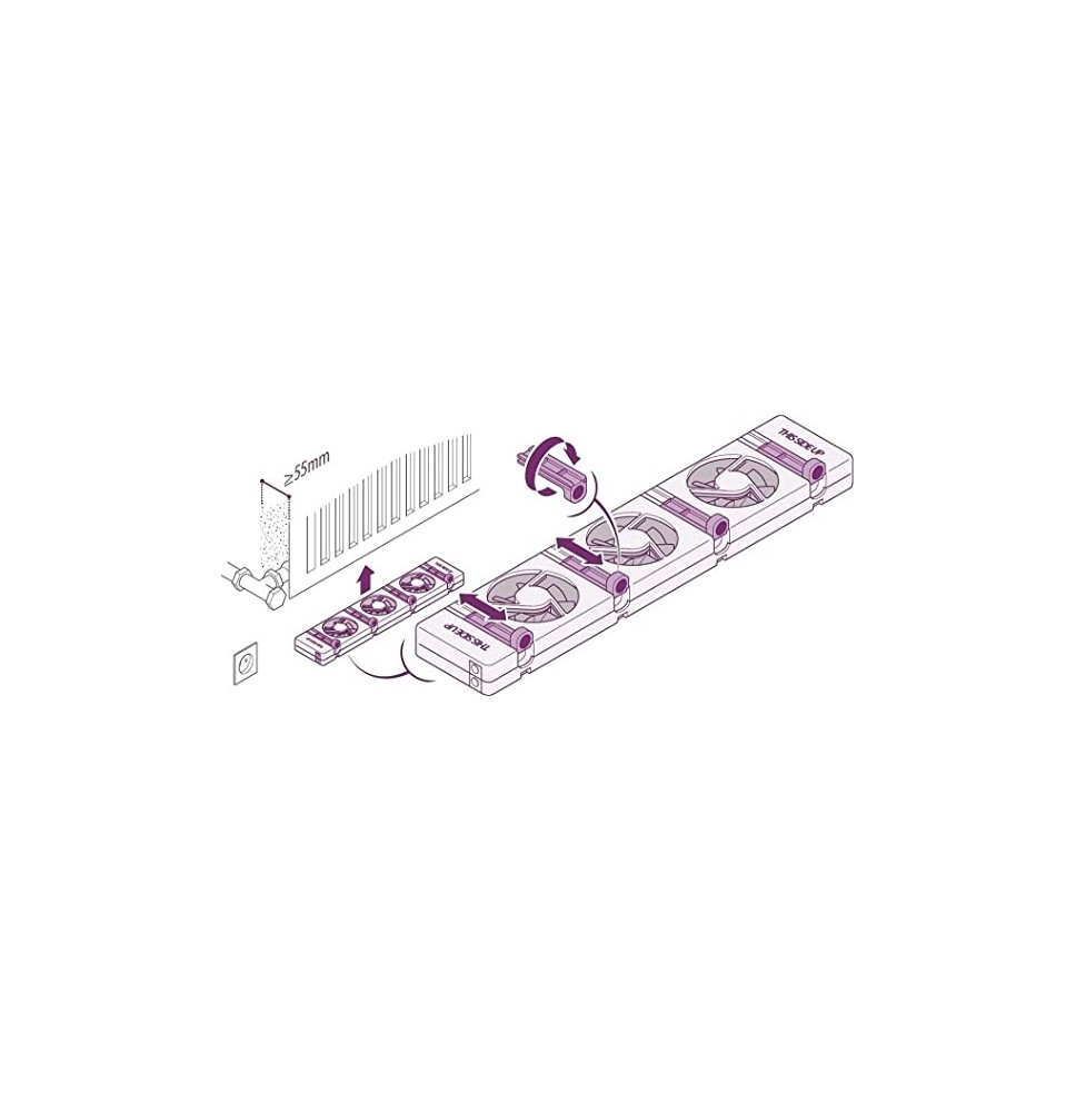 Ecost prekė po grąžinimo SpeedComfort Expansion Kit: Smart Heater Fan for Radiators - Durabili šildy