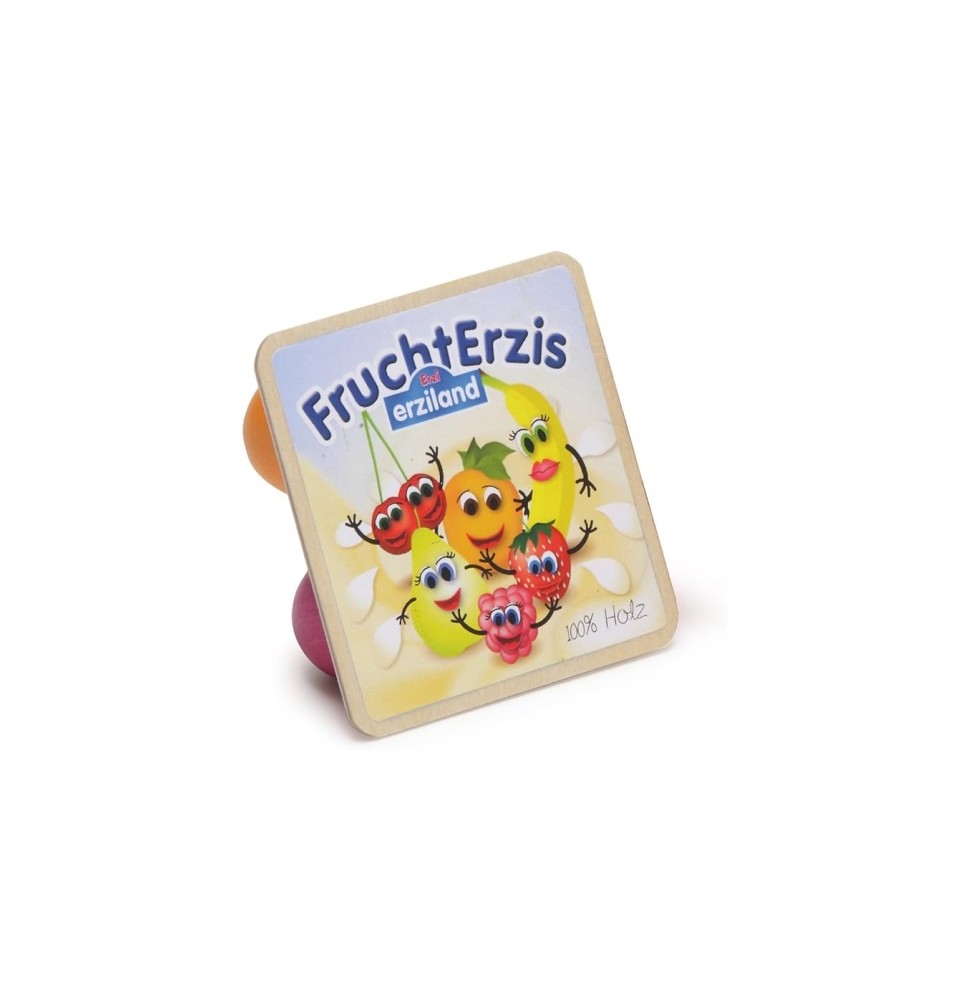 Ecost prekė po grąžinimo Erzi Yogurtini Multiflavor medinis žaislas, įvairiaspalvis, 7 x 7 x 2,7 cm,