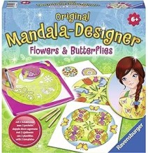 Ecost prekė po grąžinimo Ravensburger 29809 - Gėlės ir drugeliai, 2-in-1 Mandala Designer Midi