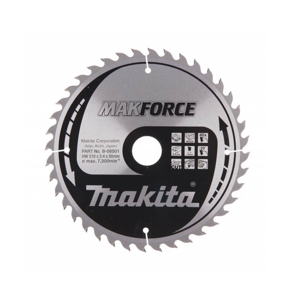 Pjovimo diskas MAKITA M-Force 210x30x2,4mm 40T 20°