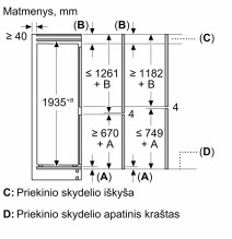 Įmontuojamas šaldytuvas Bosch KBN96NSE0