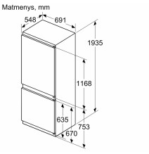 Įmontuojamas šaldytuvas Bosch KBN96NSE0