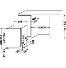 Įmontuojama indaplovė Whirlpool WIO 3P33 PL