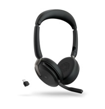 Jabra Evolve2 65 Flex MS Stereo Link380c Belaidės ausinės, Bluetooth, USB-C, Juoda