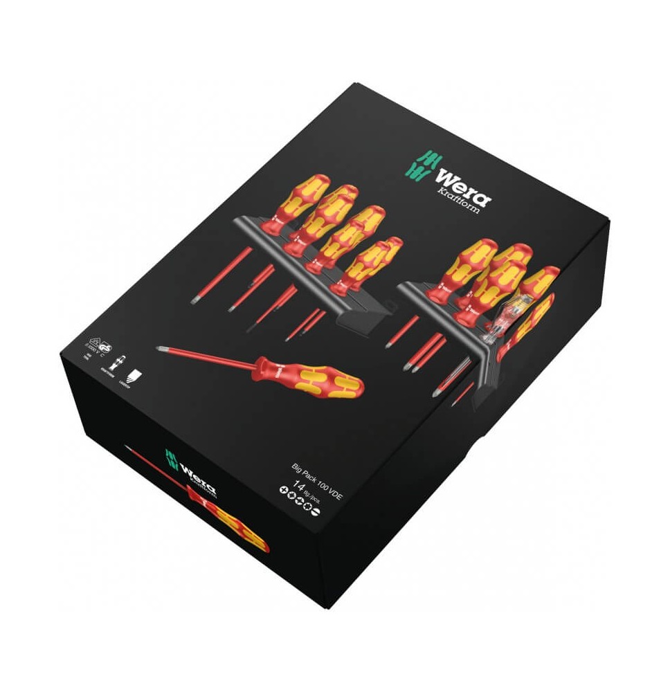 Atsuktuvų rinkinys WERA Big Pack 100/14 VDE