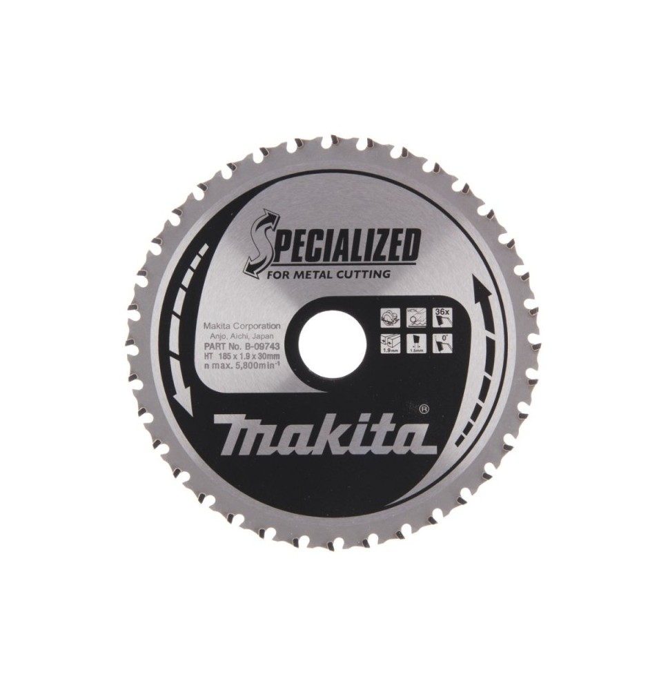 Metalo pjovimo diskas MAKITA 185x30x1,9 Z-36mm